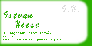 istvan wiese business card